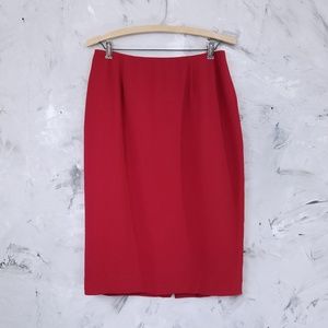 BURNS 90's Vintage Cherry Red Pencil Skirt